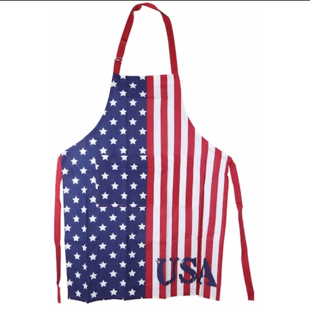 Patriotic American Flag Red White & Blue Apron